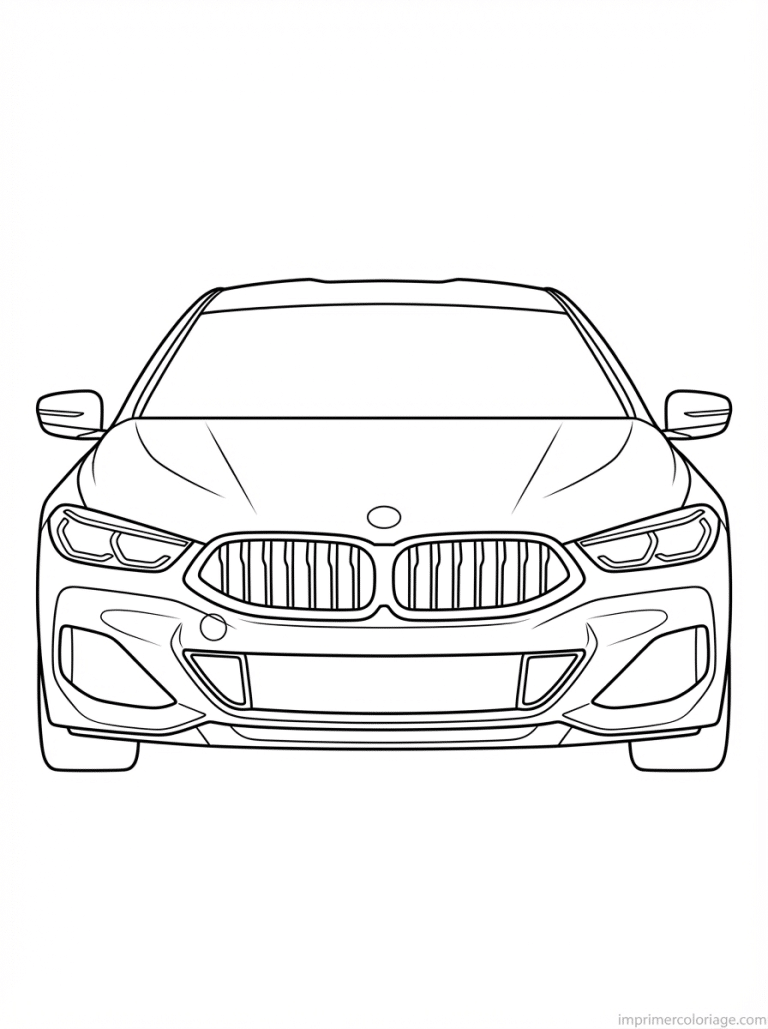 coloriage bmw 8series face - dessin gratuit &agrave; imprimer