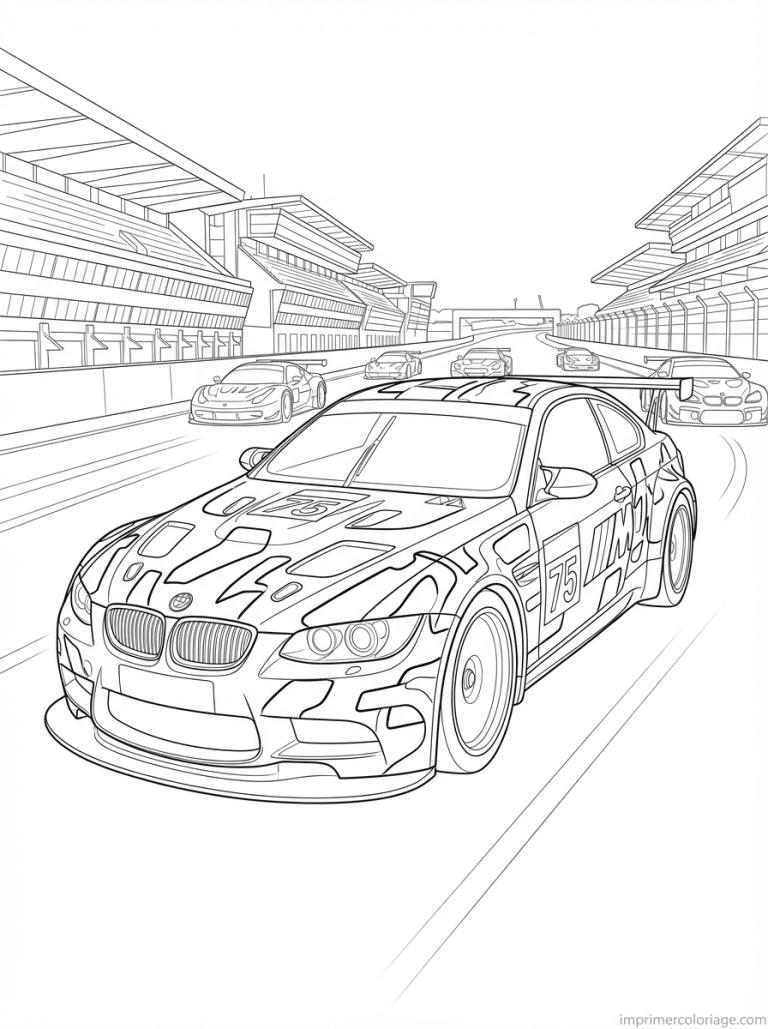 coloriage bmw art car lemans peinture - dessin gratuit &agrave; imprimer