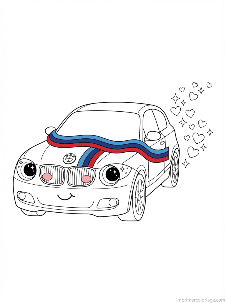 coloriage bmw cute yeux roundel - dessin gratuit &agrave; imprimer