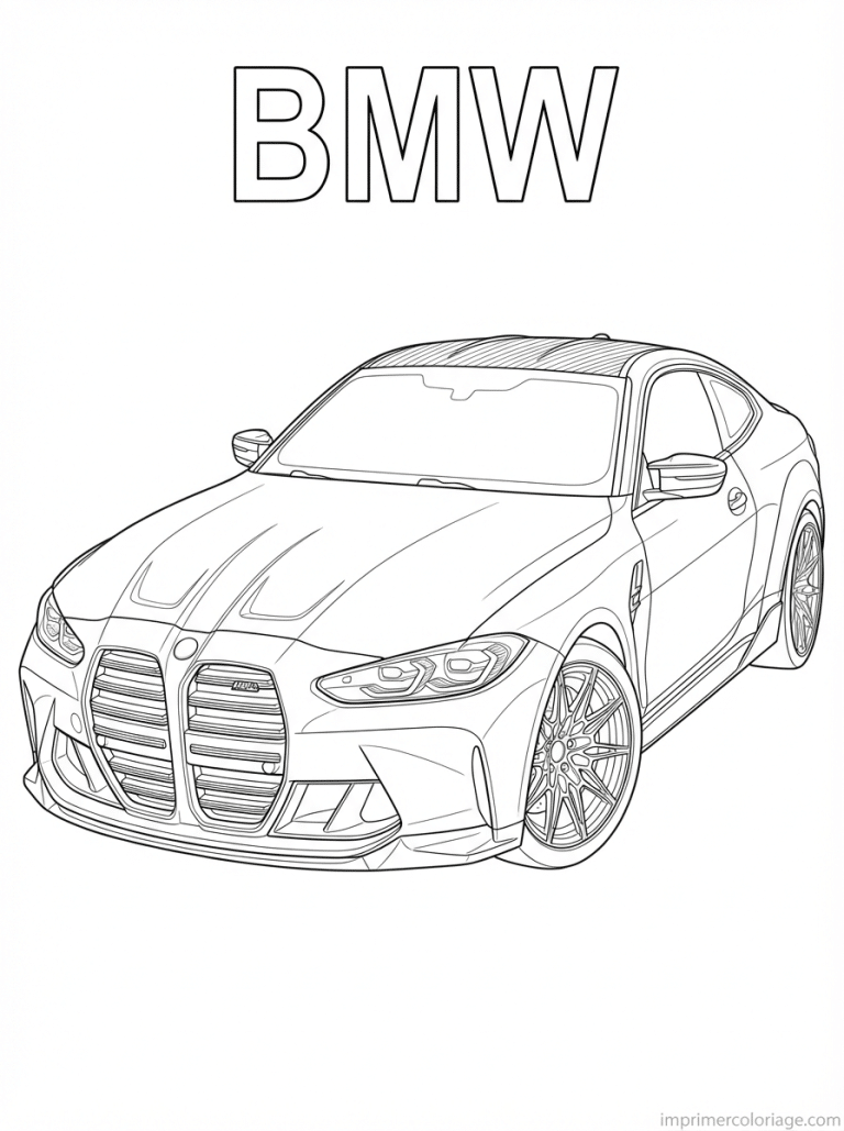coloriage bmw titre m4 competition - dessin gratuit &agrave; imprimer