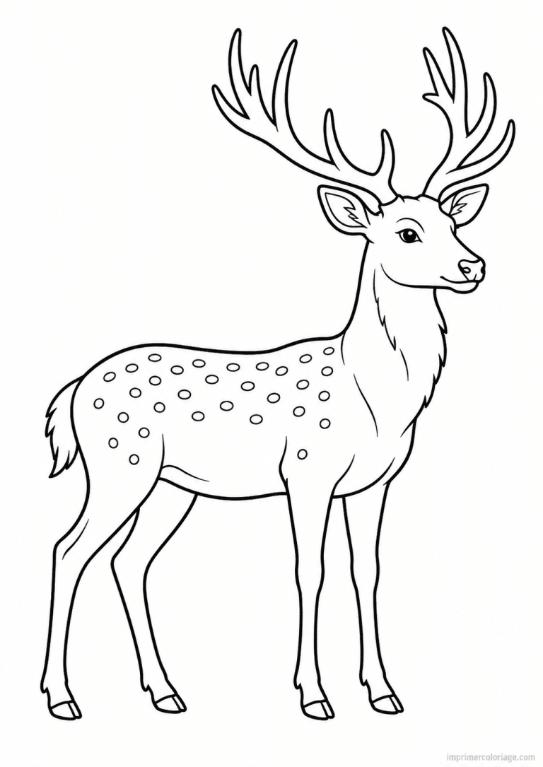 coloriage cerf foret profil bois à imprimer coloriage cerf foret profil bois - dessin gratuit à imprimer