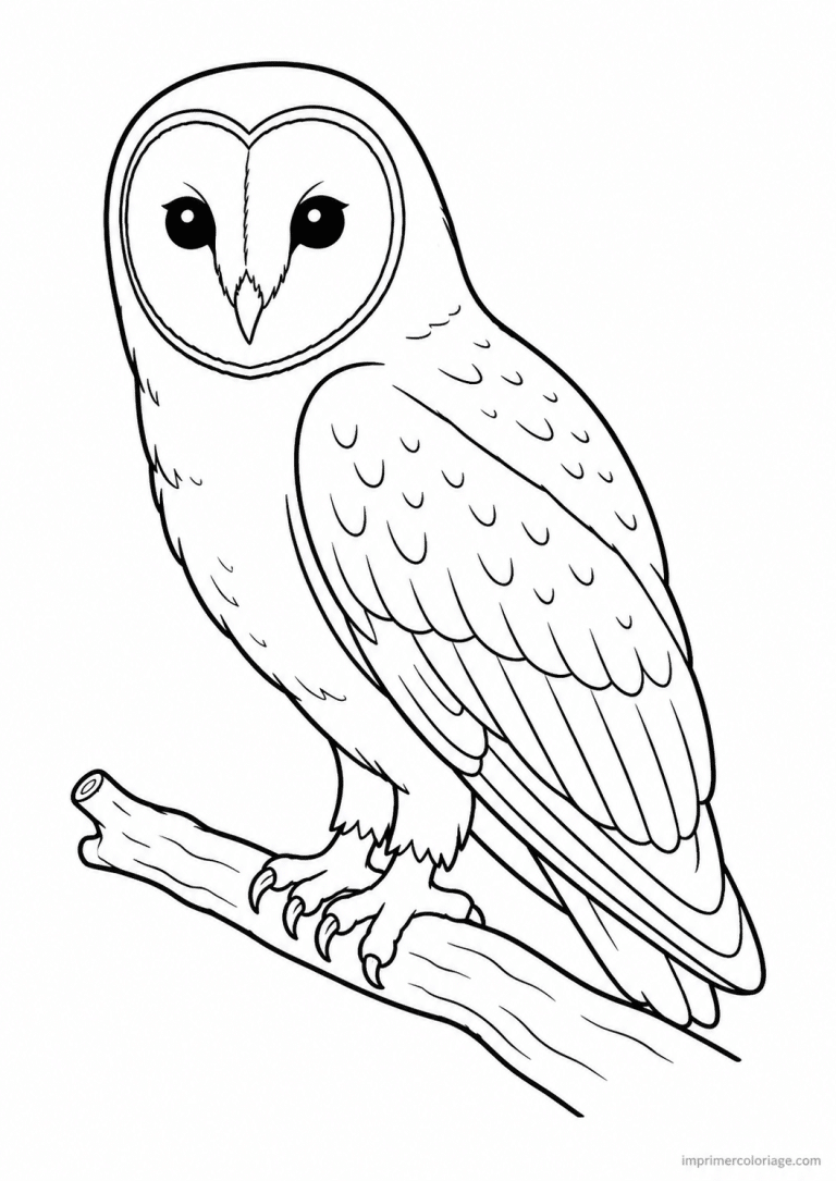 coloriage chouette foret branche profil à imprimer coloriage chouette foret branche profil - dessin gratuit à imprimer