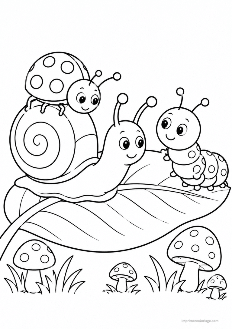 coloriage coccinelle animaux papillon abeille fourmi - dessin gratuit &agrave; imprimer