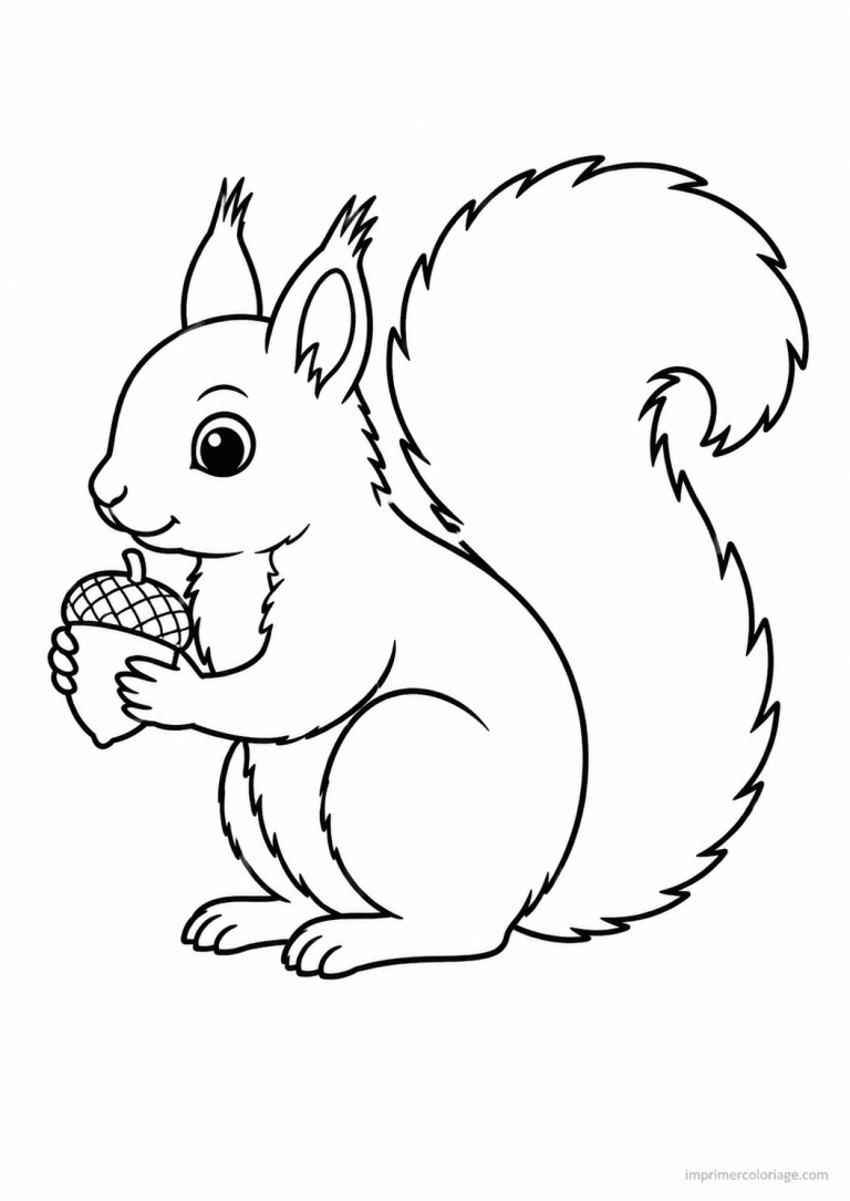coloriage ecureuil foret gland profil à imprimer coloriage ecureuil foret gland profil - dessin gratuit à imprimer