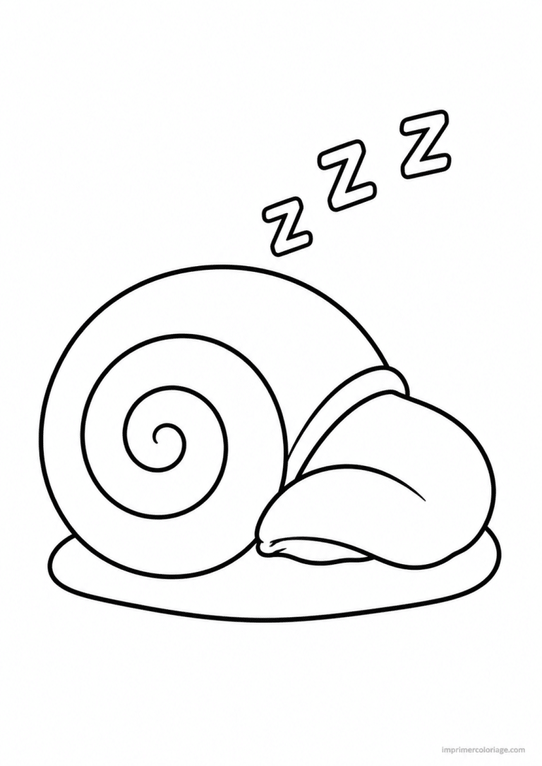 coloriage escargot dort replie à imprimer coloriage escargot dort replie - dessin gratuit à imprimer