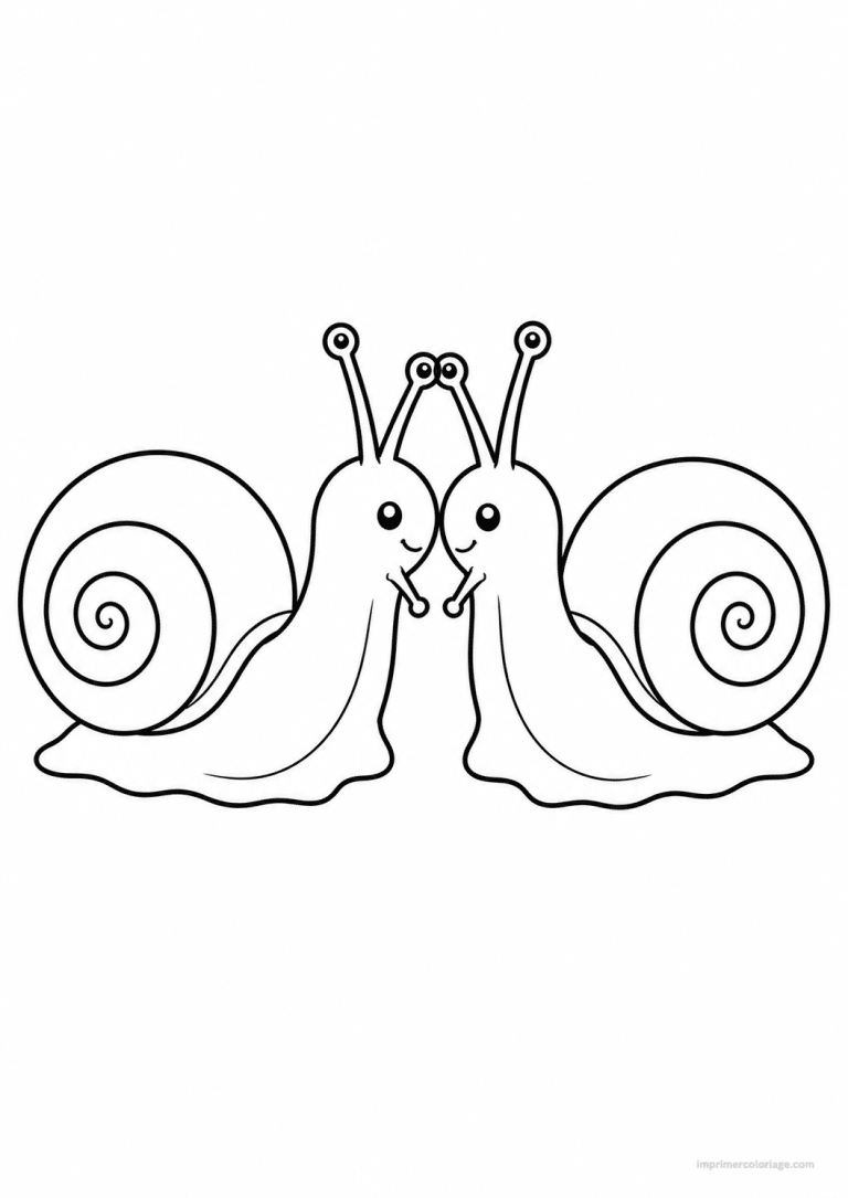 coloriage escargot duo antennes à imprimer coloriage escargot duo antennes - dessin gratuit à imprimer