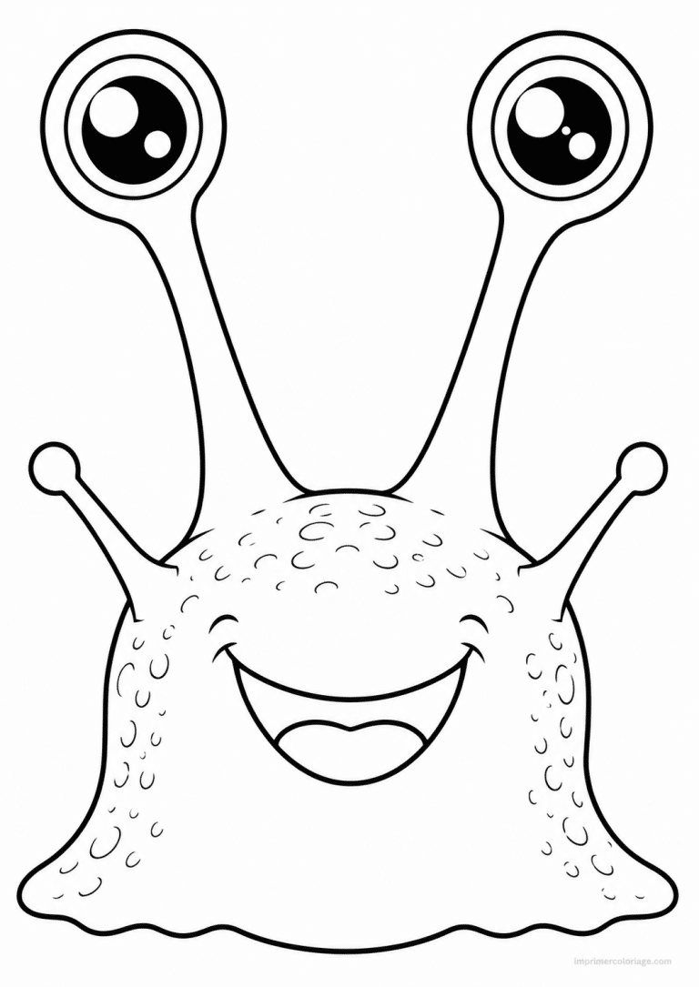 coloriage escargot portrait yeux à imprimer coloriage escargot portrait yeux - dessin gratuit à imprimer