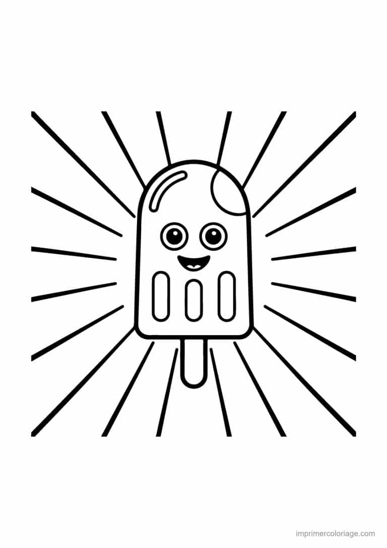 coloriage ete glace batonnet kawaii - dessin gratuit &agrave; imprimer