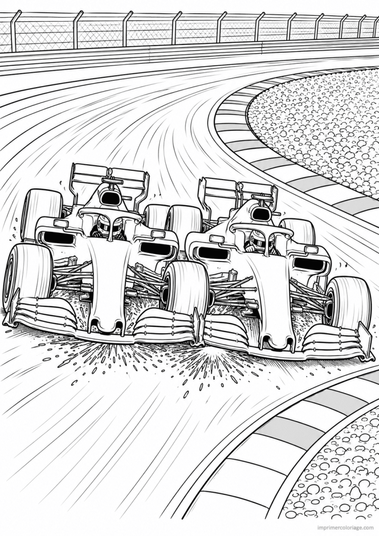 coloriage f1 arret stand - dessin gratuit &agrave; imprimer