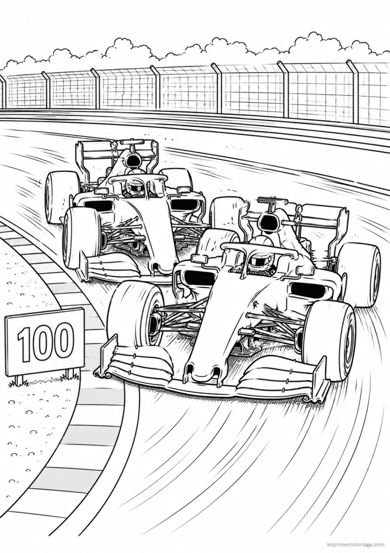 coloriage f1 course pluie - dessin gratuit &agrave; imprimer