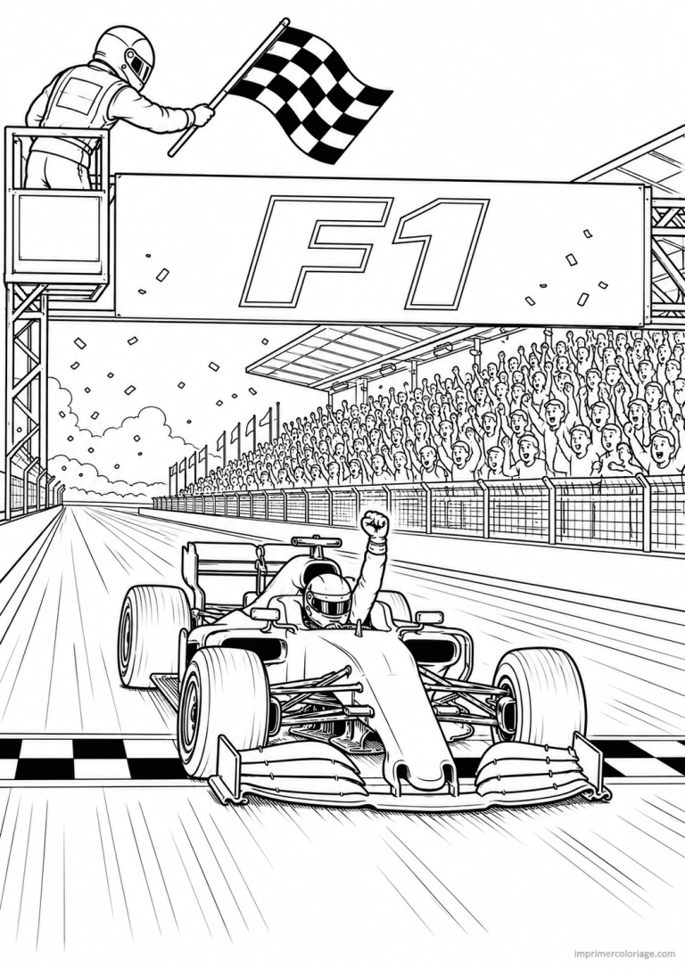 coloriage f1 depassement freinage - dessin gratuit &agrave; imprimer