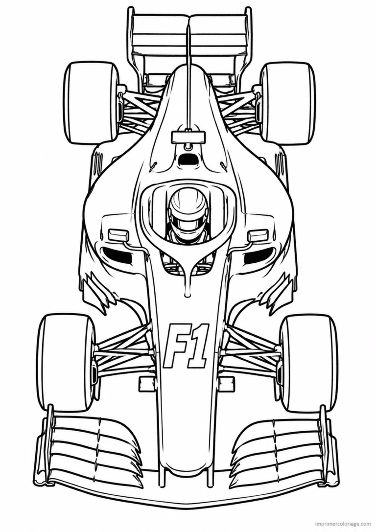 coloriage f1 voiture derapage - dessin gratuit &agrave; imprimer