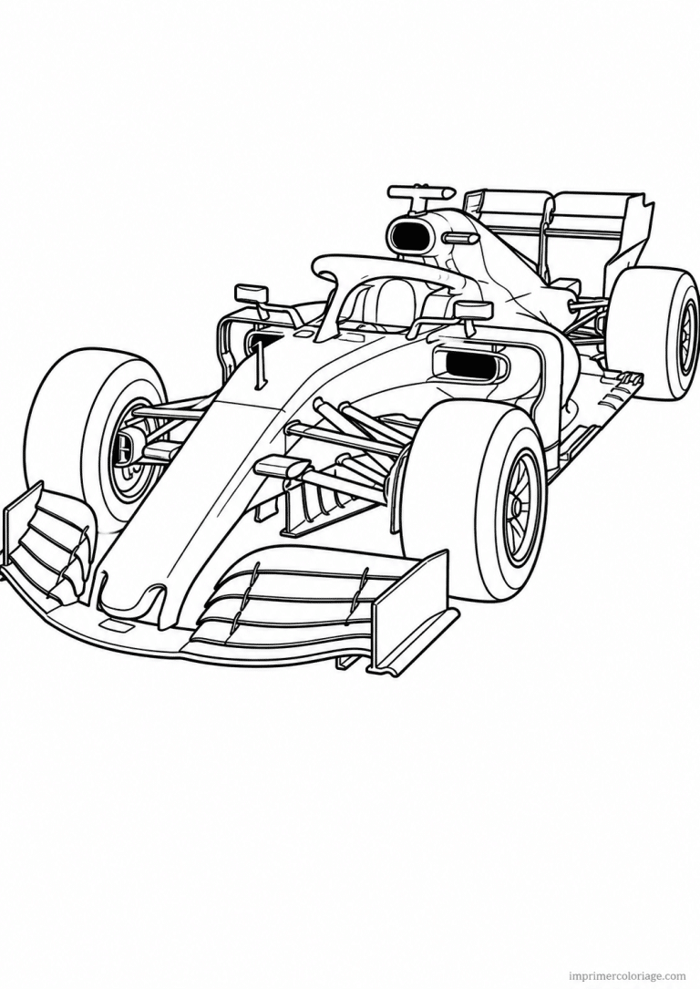 coloriage f1 voiture profil - dessin gratuit &agrave; imprimer