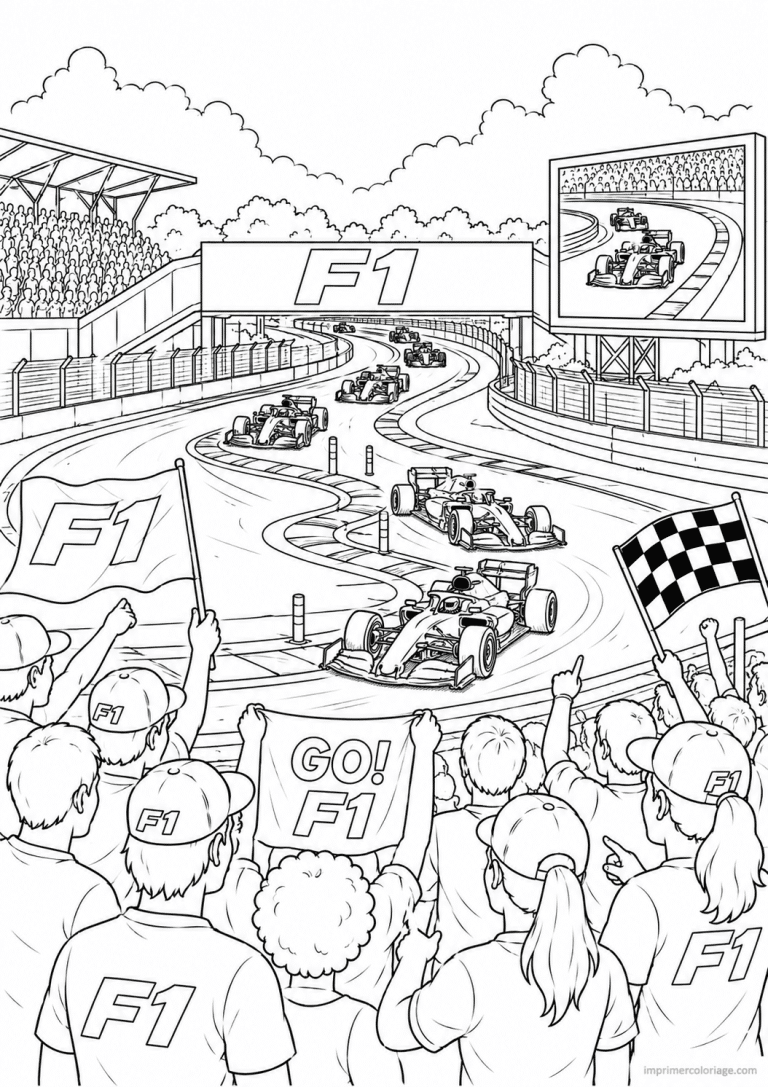 coloriage f1 voiture securite - dessin gratuit &agrave; imprimer