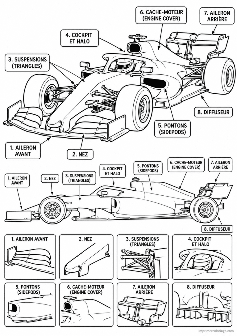 coloriage f1 voiture vibreur - dessin gratuit &agrave; imprimer