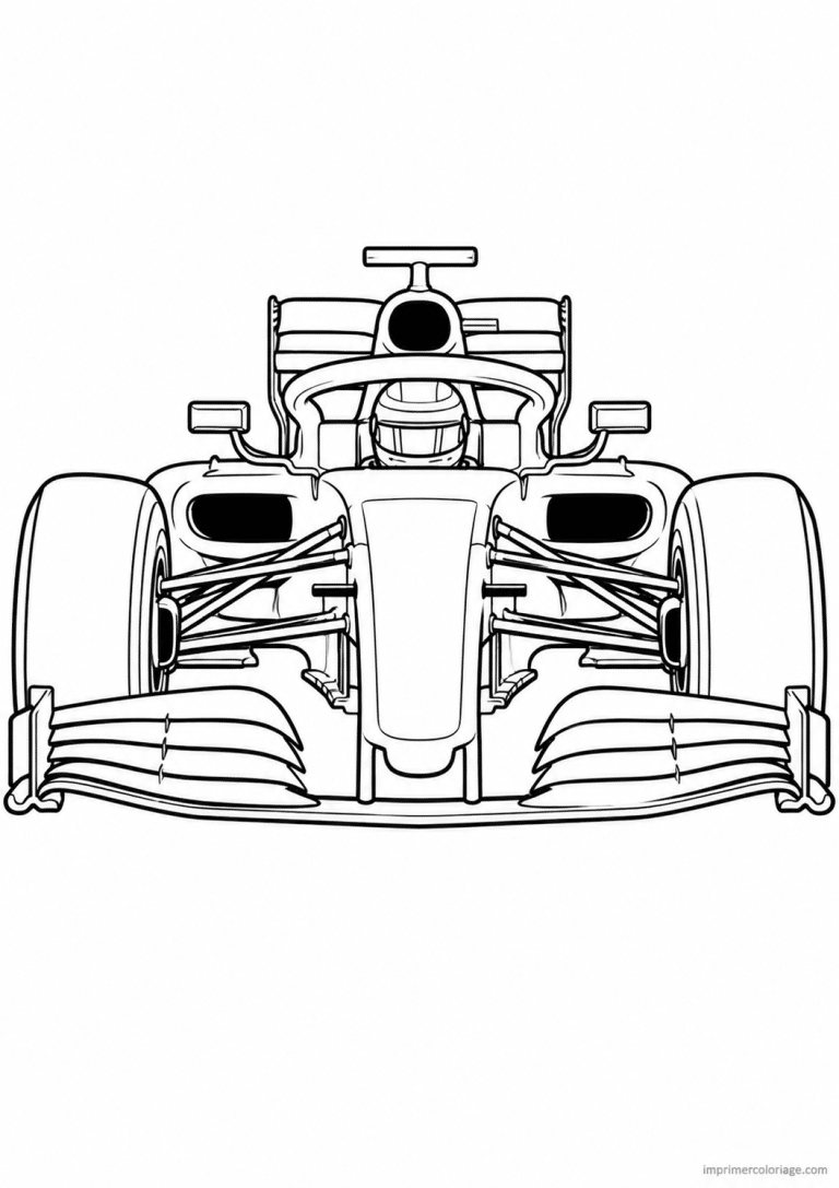 coloriage f1 voiture vitesse - dessin gratuit &agrave; imprimer