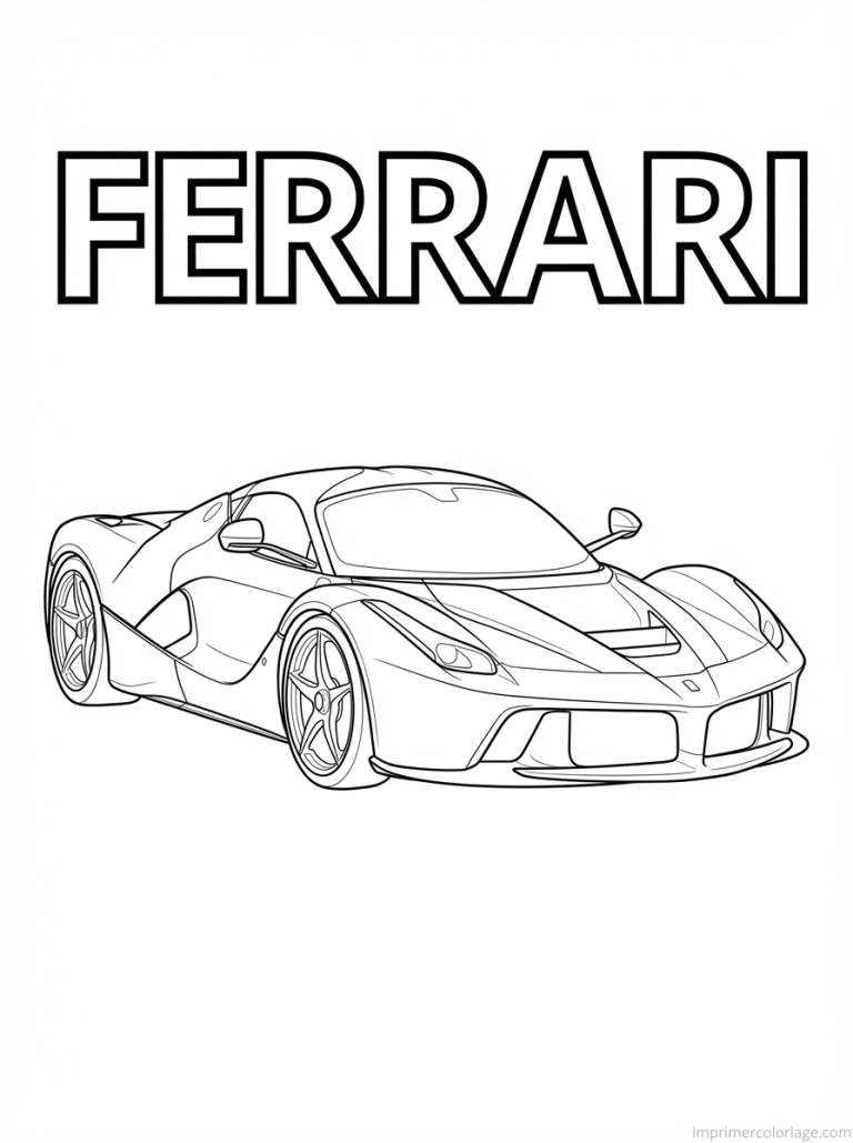 coloriage ferrari titre laferrari - dessin gratuit &agrave; imprimer