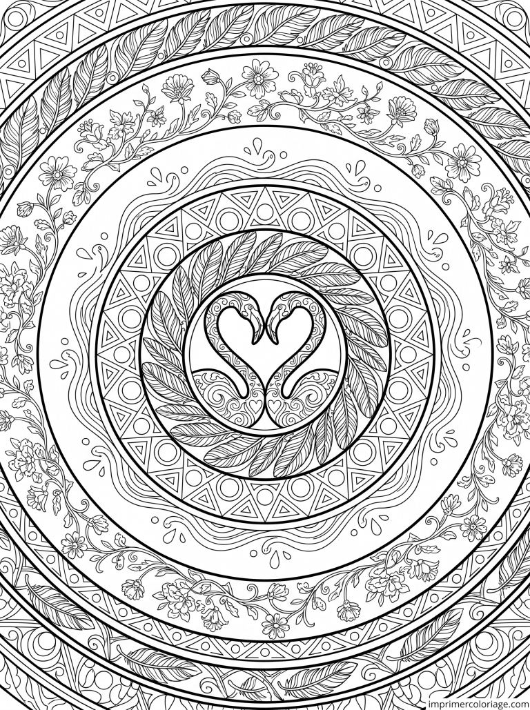 coloriage flamant rose mandala silhouette à imprimer coloriage flamant rose mandala silhouette - dessin gratuit à imprimer