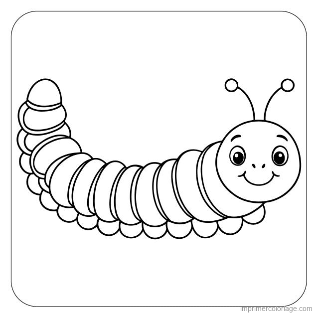 coloriage insecte chenille 4 à imprimer coloriage insecte chenille 4 - dessin gratuit à imprimer