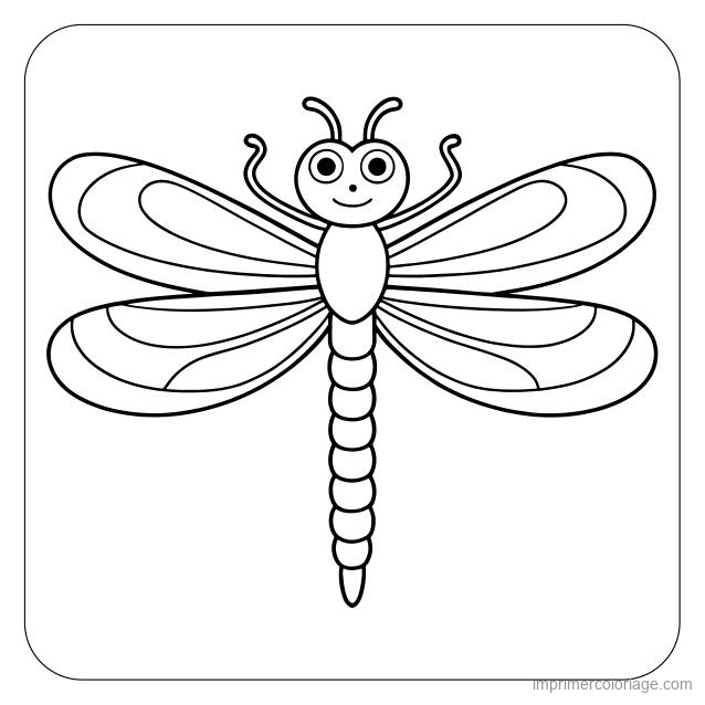 coloriage insecte libellule 8 à imprimer coloriage insecte libellule 8 - dessin gratuit à imprimer