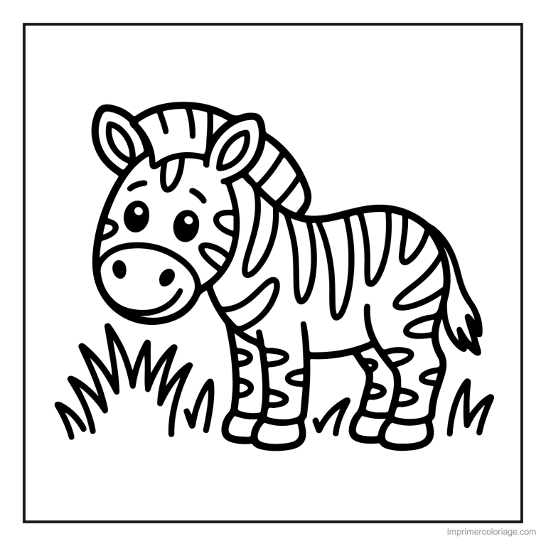 coloriage jungle bebe zebre mignon à imprimer coloriage jungle bebe zebre mignon - dessin gratuit à imprimer