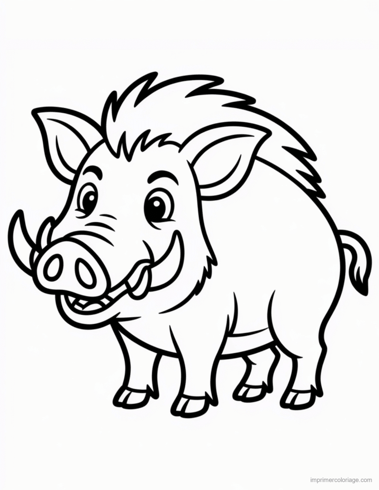 coloriage jungle sanglier de la jungle à imprimer coloriage jungle sanglier de la jungle - dessin gratuit à imprimer