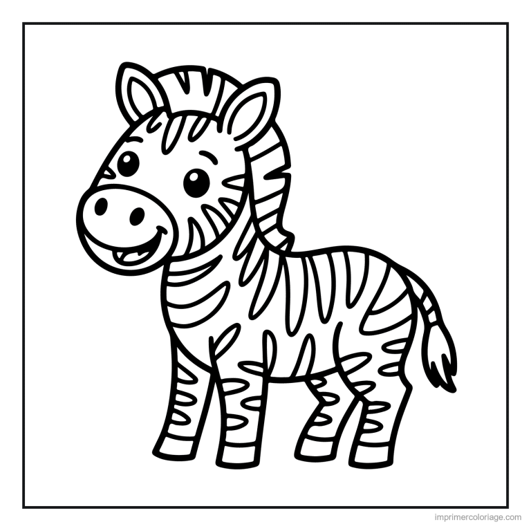coloriage jungle zebre dans la jungle à imprimer coloriage jungle zebre dans la jungle - dessin gratuit à imprimer