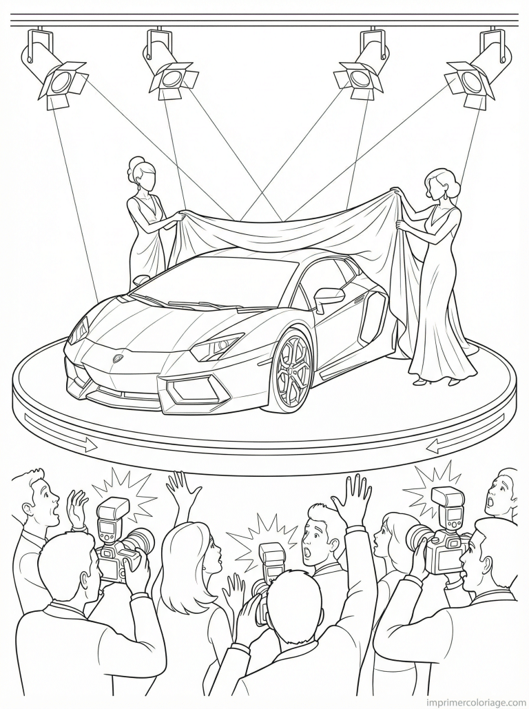 coloriage lamborghini salon geneve devoilement - dessin gratuit &agrave; imprimer