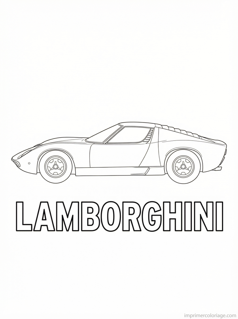 coloriage lamborghini titre miura - dessin gratuit &agrave; imprimer