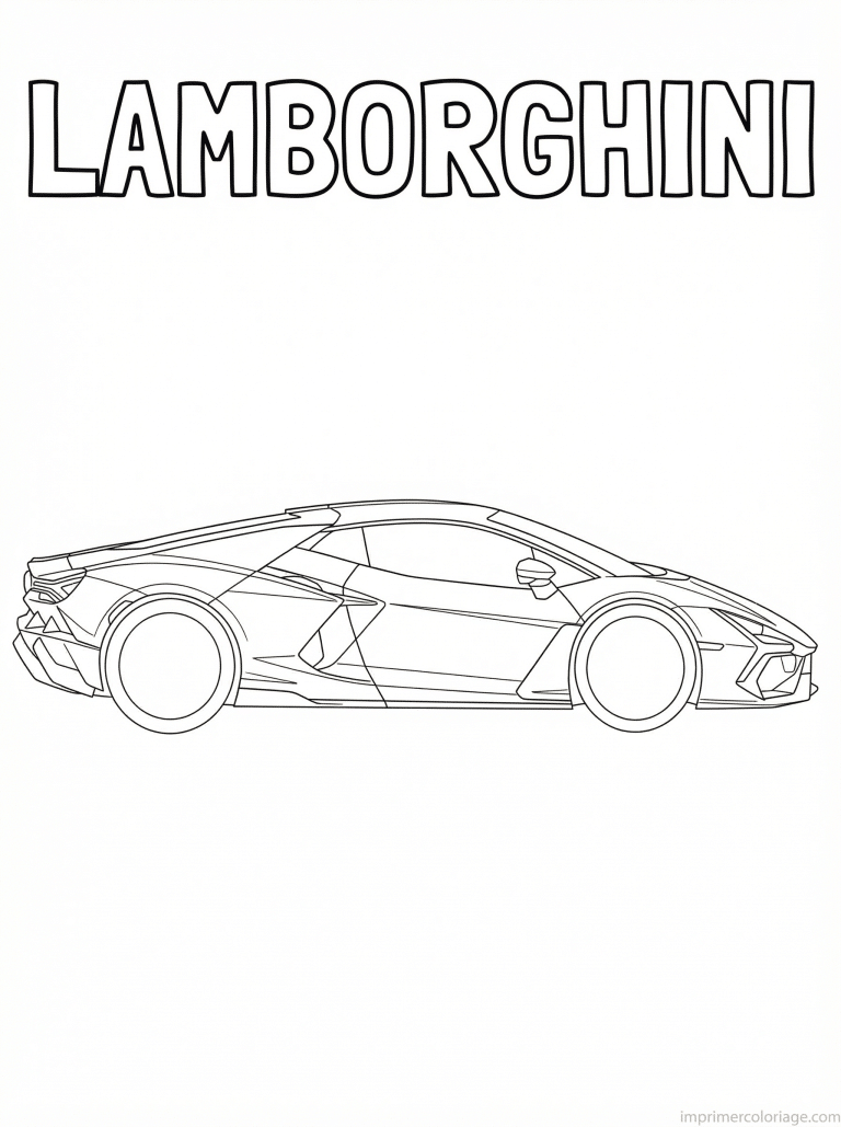 coloriage lamborghini titre revuelto - dessin gratuit &agrave; imprimer
