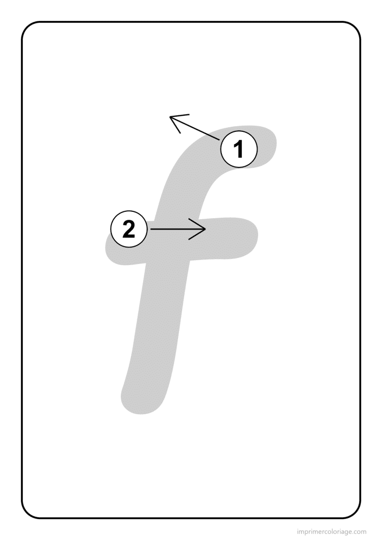 coloriage lettre f minuscule sens du trace - dessin gratuit &agrave; imprimer