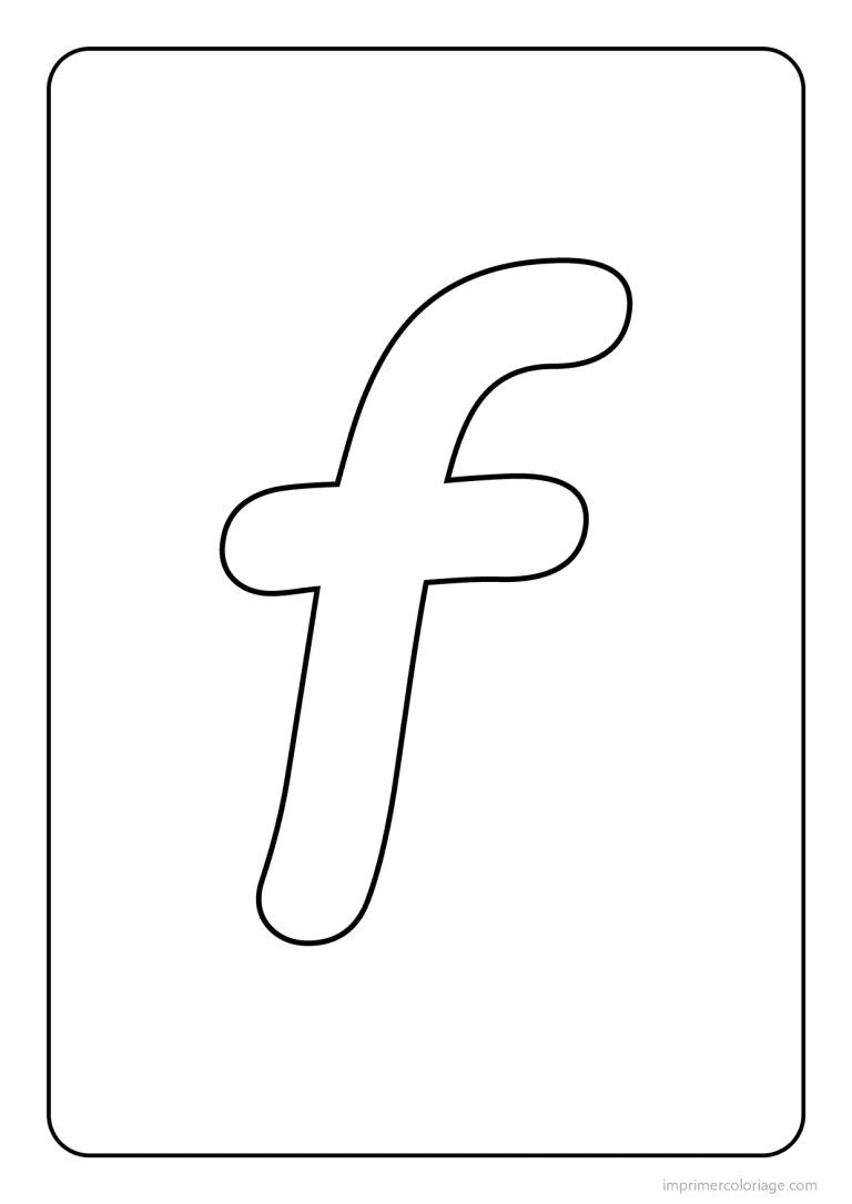 coloriage lettre f minuscule simple - dessin gratuit &agrave; imprimer