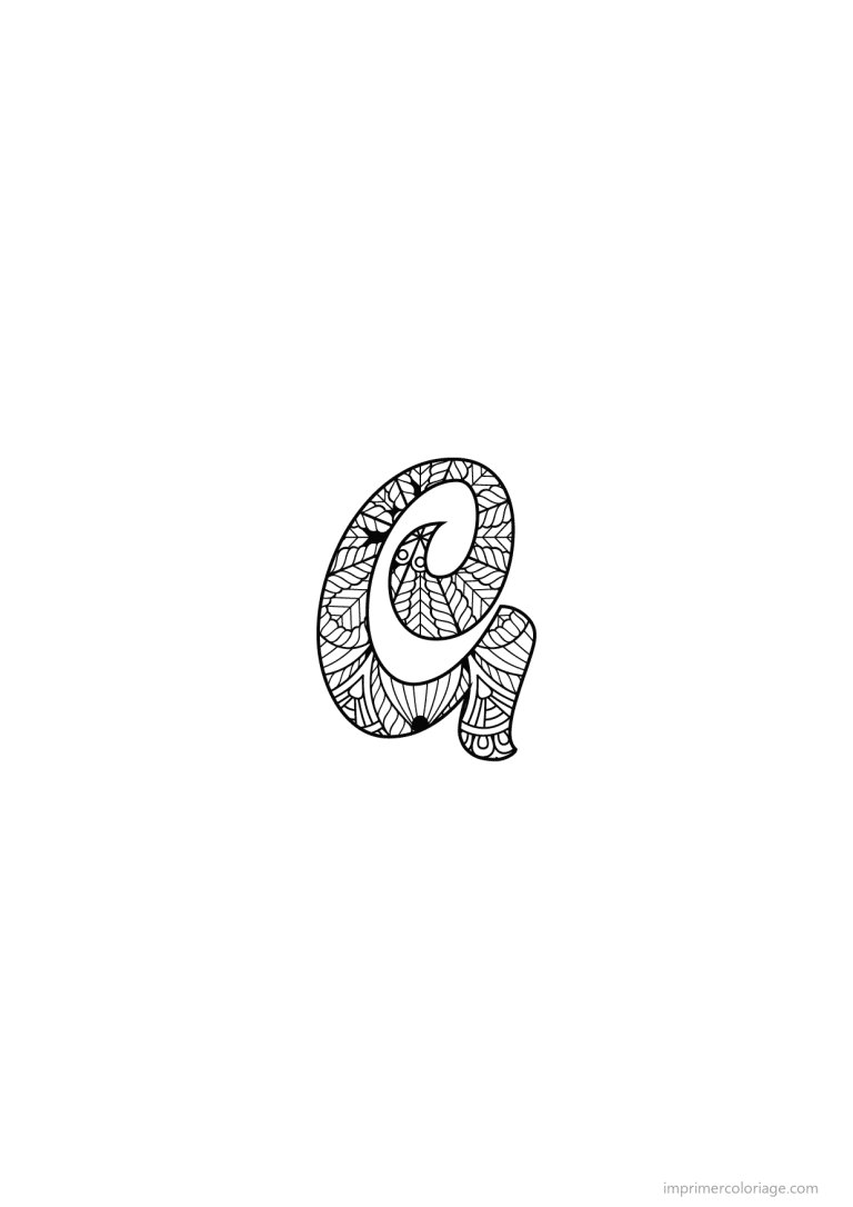 coloriage lettre g calligraphie - dessin gratuit &agrave; imprimer