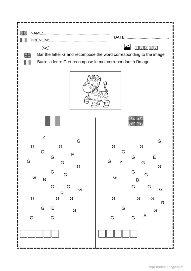 coloriage lettre g jeu lettres - dessin gratuit &agrave; imprimer