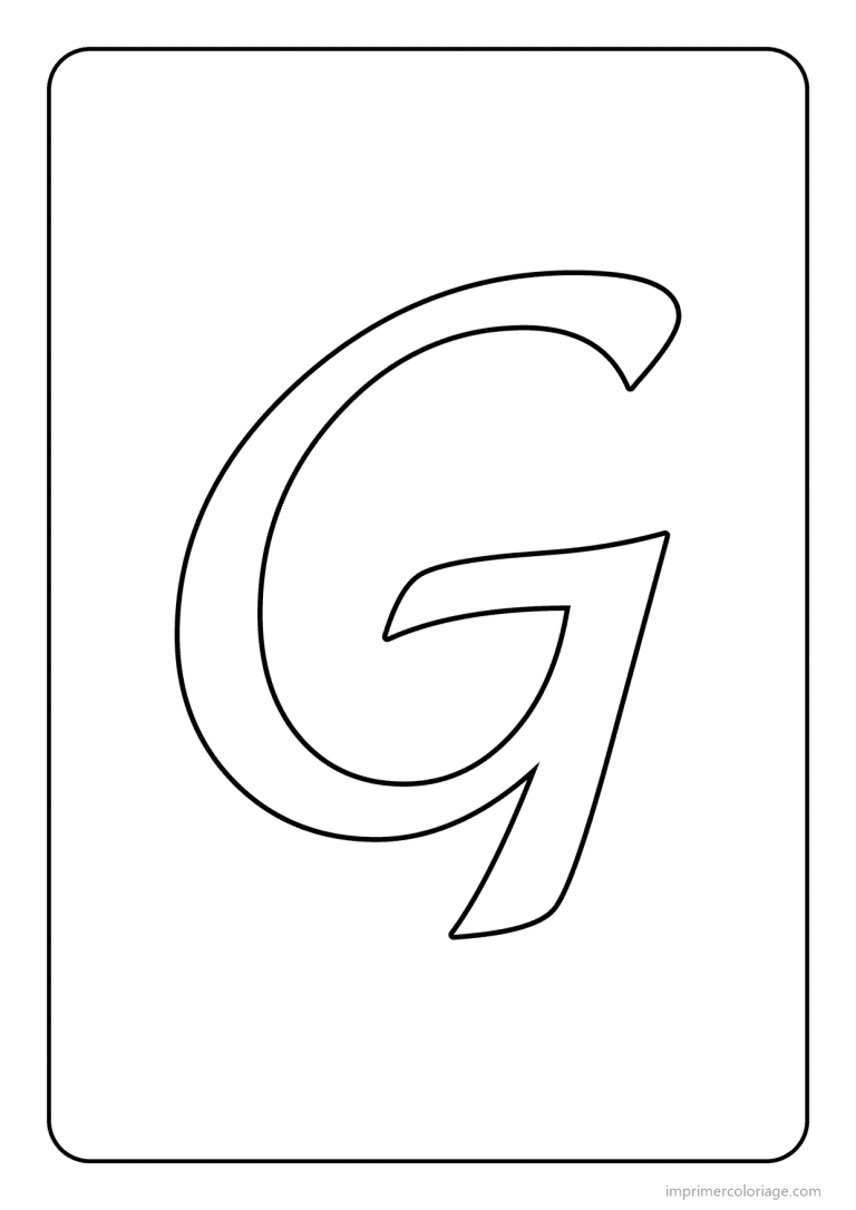 coloriage lettre g majuscule cursive - dessin gratuit &agrave; imprimer