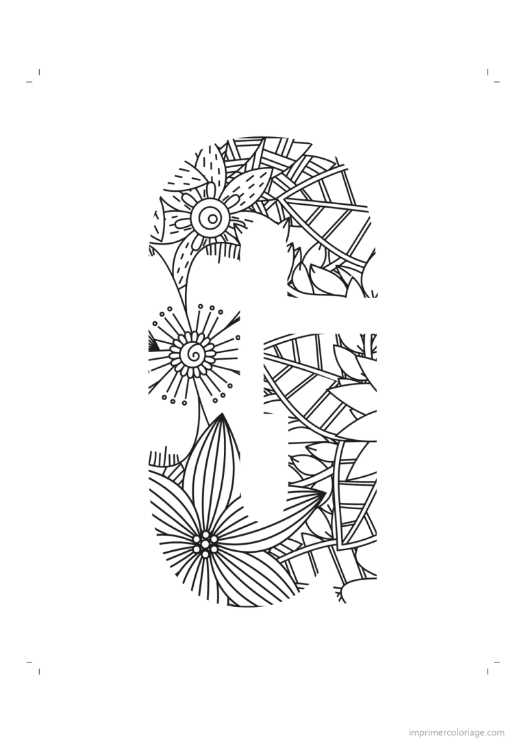 coloriage lettre g zentangle - dessin gratuit &agrave; imprimer