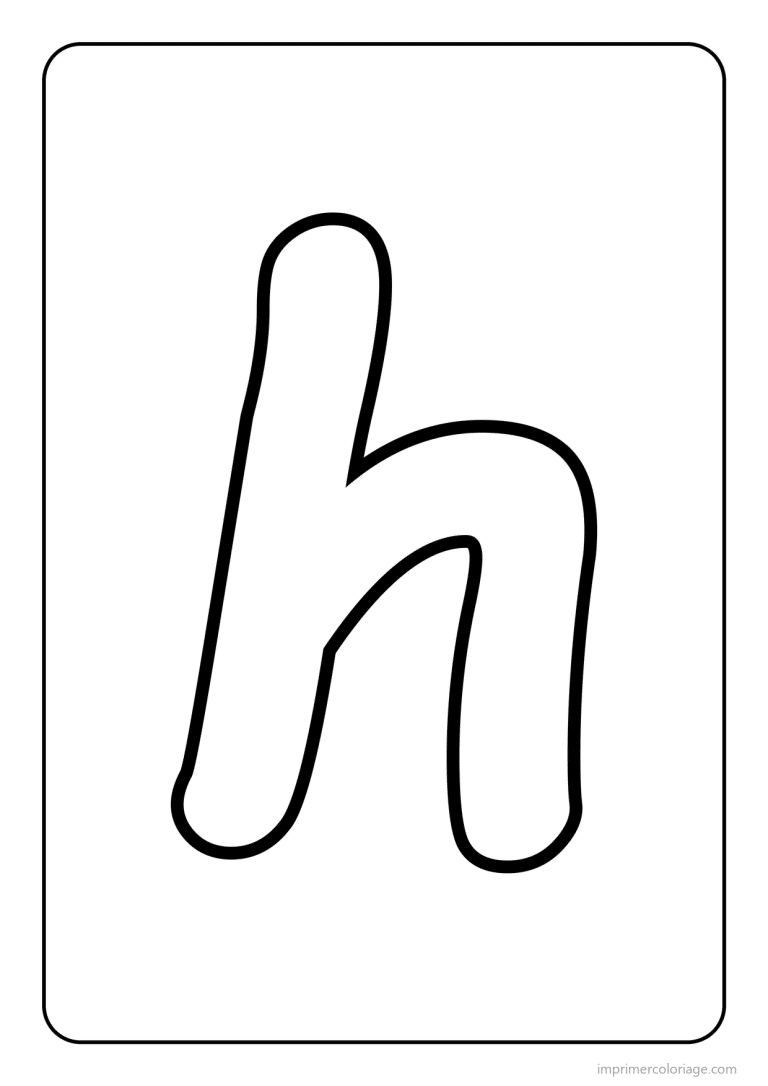 coloriage lettre h minuscule gros traits - dessin gratuit &agrave; imprimer