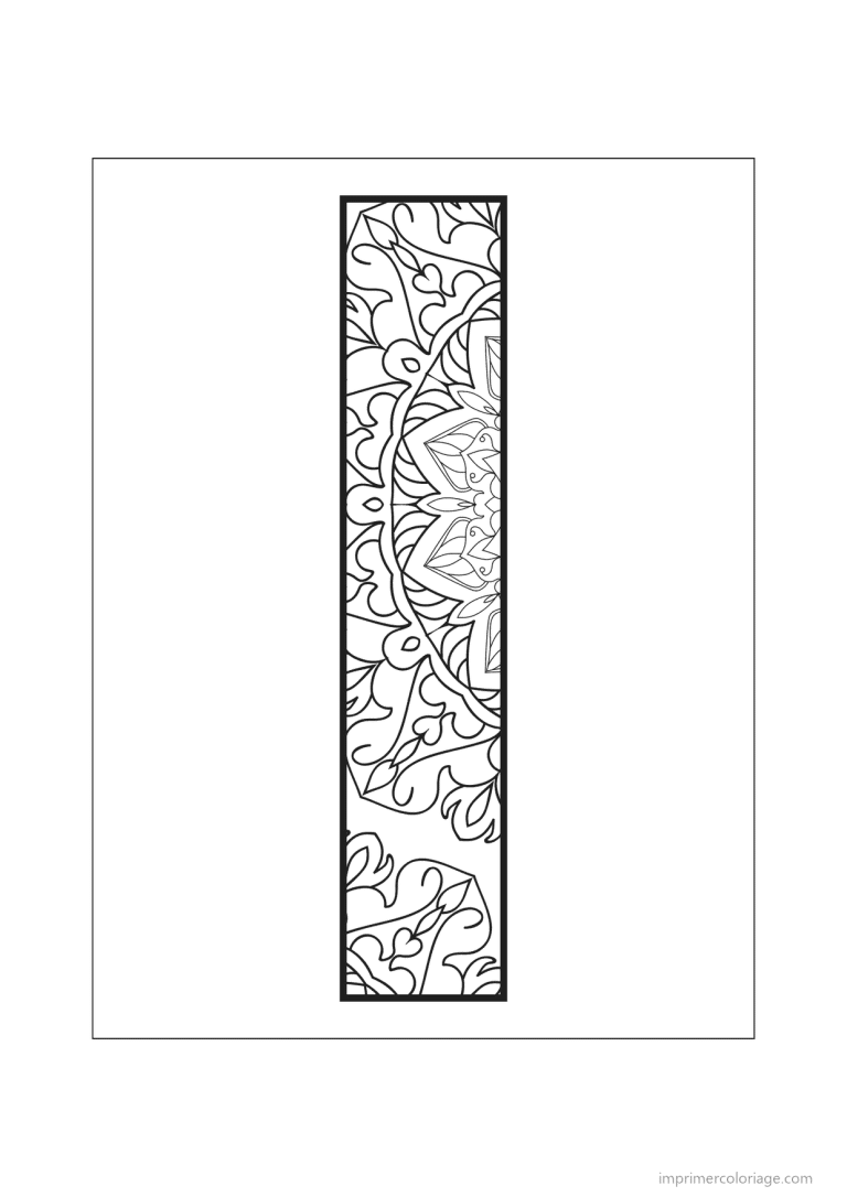 coloriage lettre i mandala - dessin gratuit &agrave; imprimer