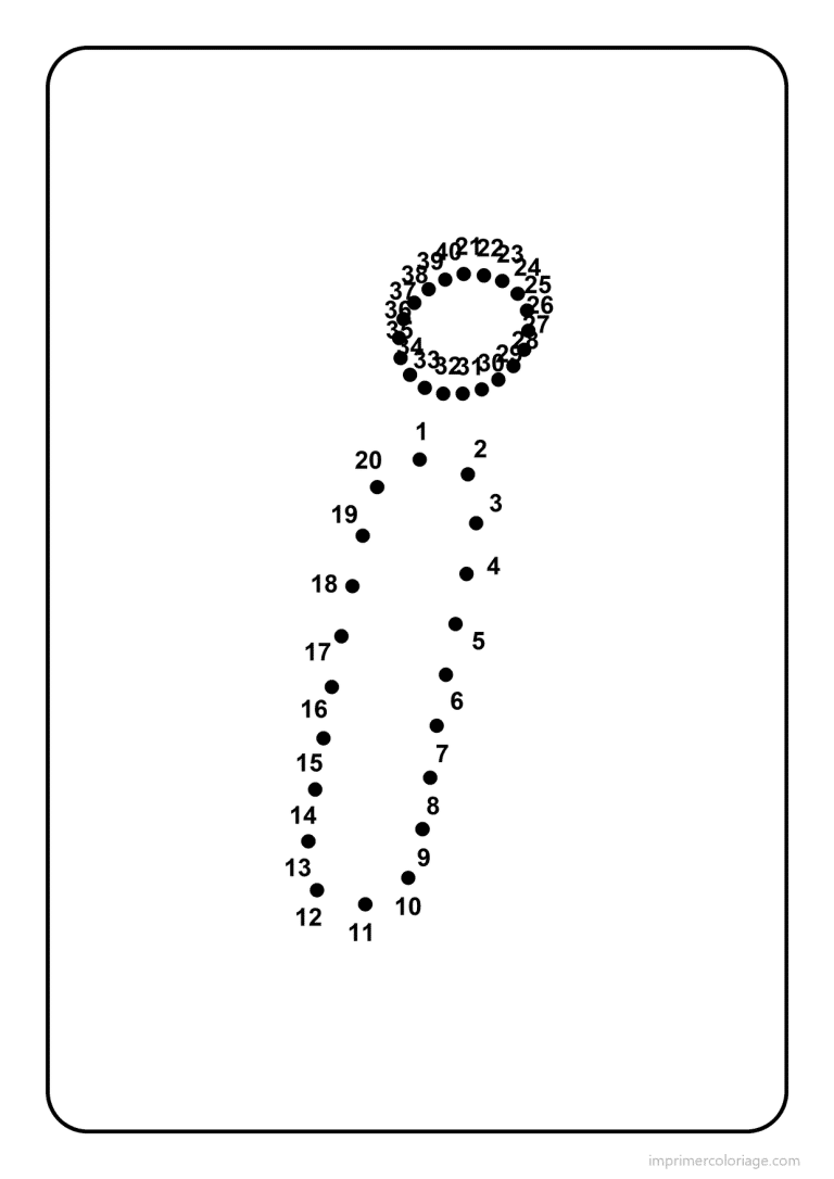 coloriage lettre i minuscule points a relier - dessin gratuit &agrave; imprimer