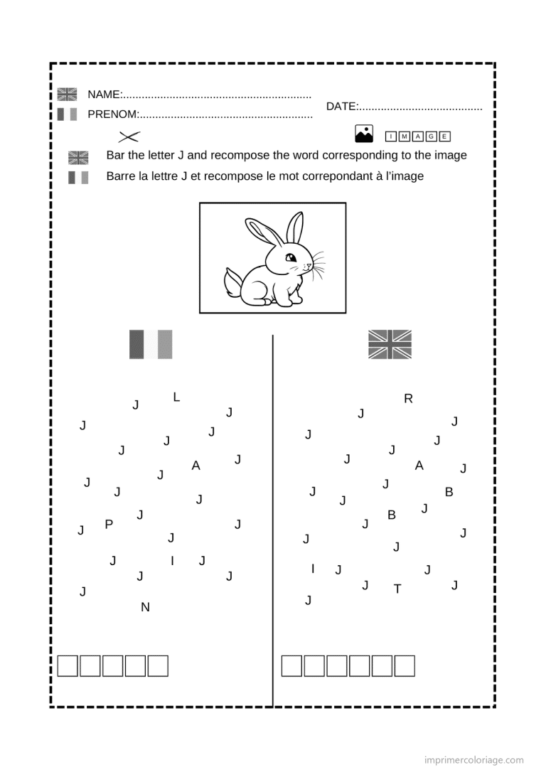coloriage lettre j jeu lettres - dessin gratuit &agrave; imprimer