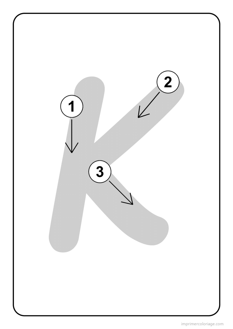 coloriage lettre k majuscule sens du trace - dessin gratuit &agrave; imprimer