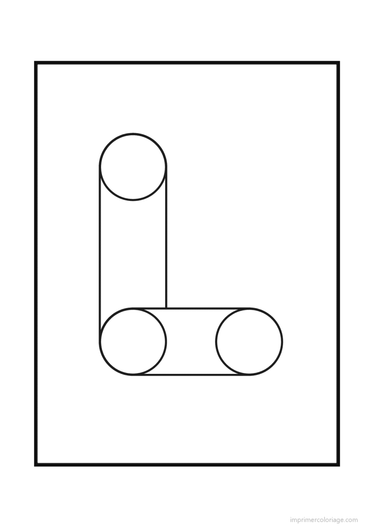 coloriage lettre l geometrique - dessin gratuit &agrave; imprimer
