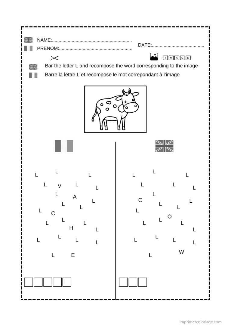 coloriage lettre l jeu lettres - dessin gratuit &agrave; imprimer