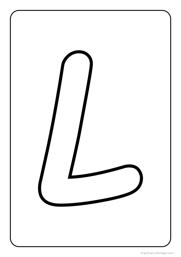coloriage lettre l majuscule gros traits - dessin gratuit &agrave; imprimer
