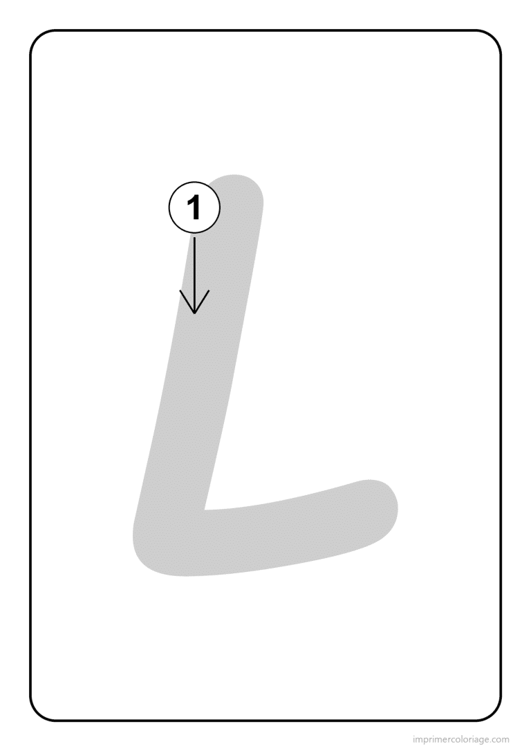coloriage lettre l majuscule sens du trace - dessin gratuit &agrave; imprimer