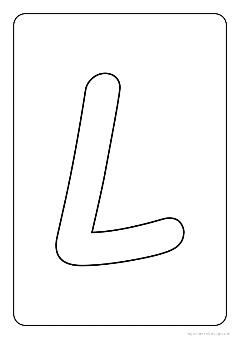 coloriage lettre l majuscule simple - dessin gratuit &agrave; imprimer