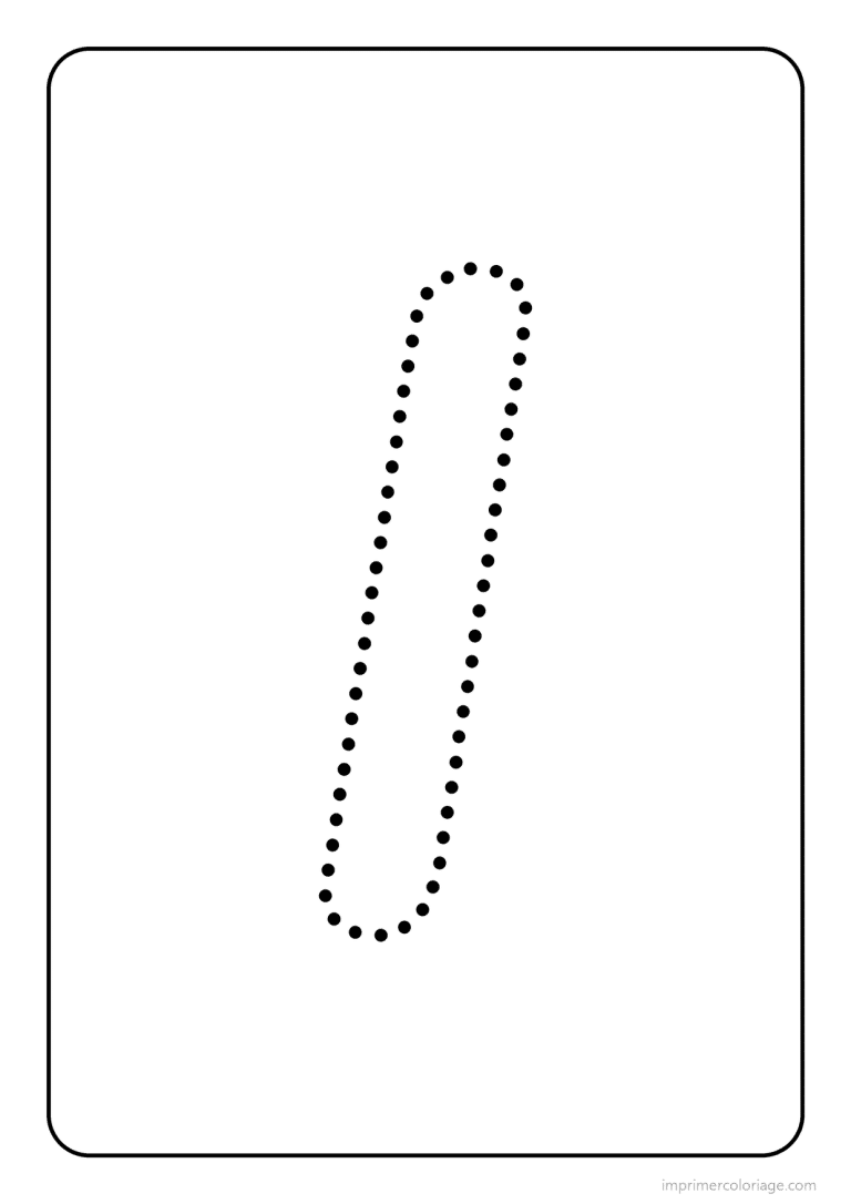 coloriage lettre l minuscule pointilles - dessin gratuit &agrave; imprimer