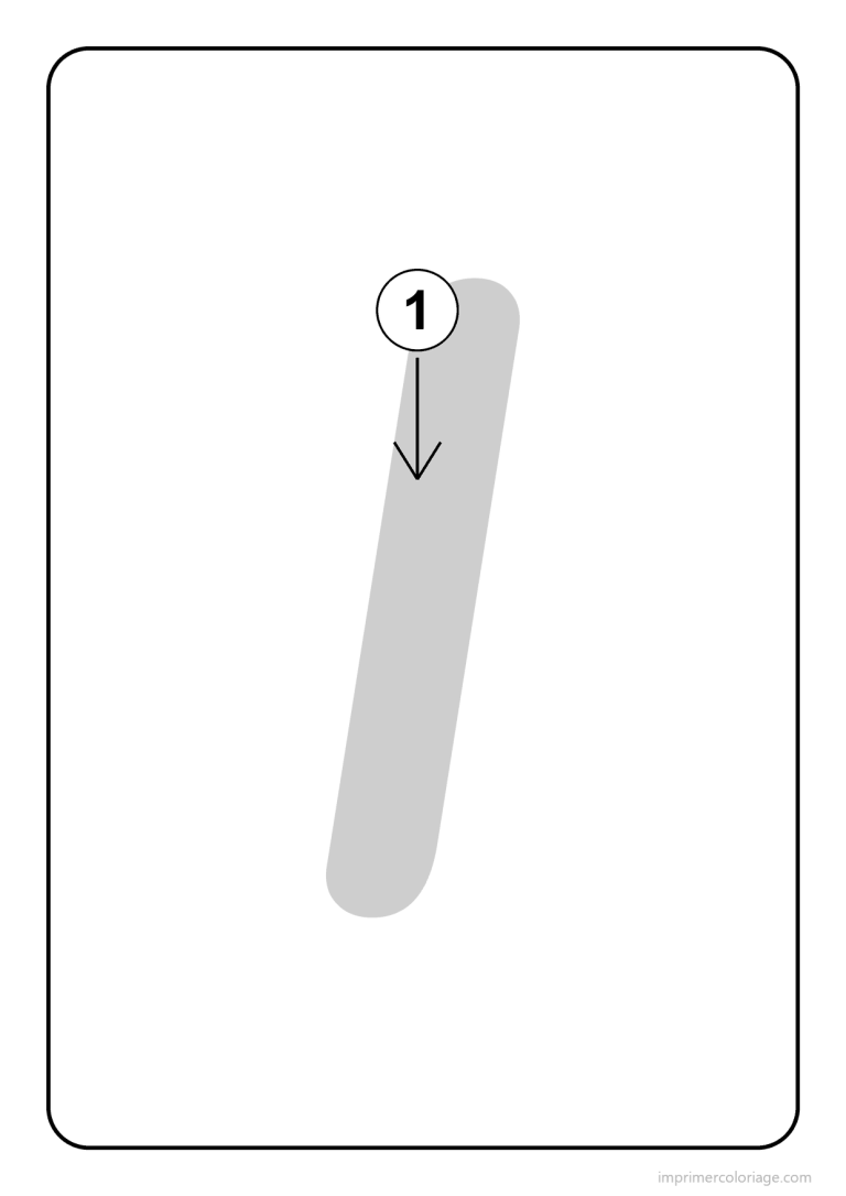 coloriage lettre l minuscule sens du trace - dessin gratuit &agrave; imprimer
