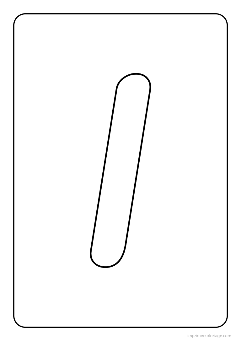 coloriage lettre l minuscule simple - dessin gratuit &agrave; imprimer
