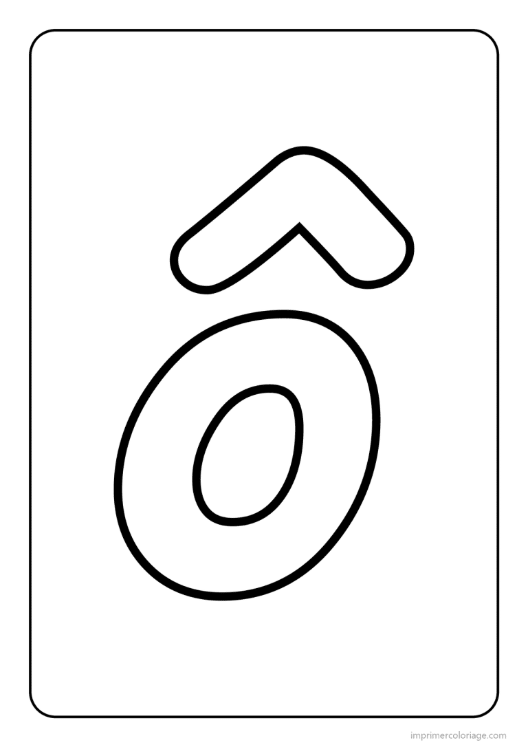 coloriage lettre o accent circonflexe minuscule gros traits - dessin gratuit &agrave; imprimer